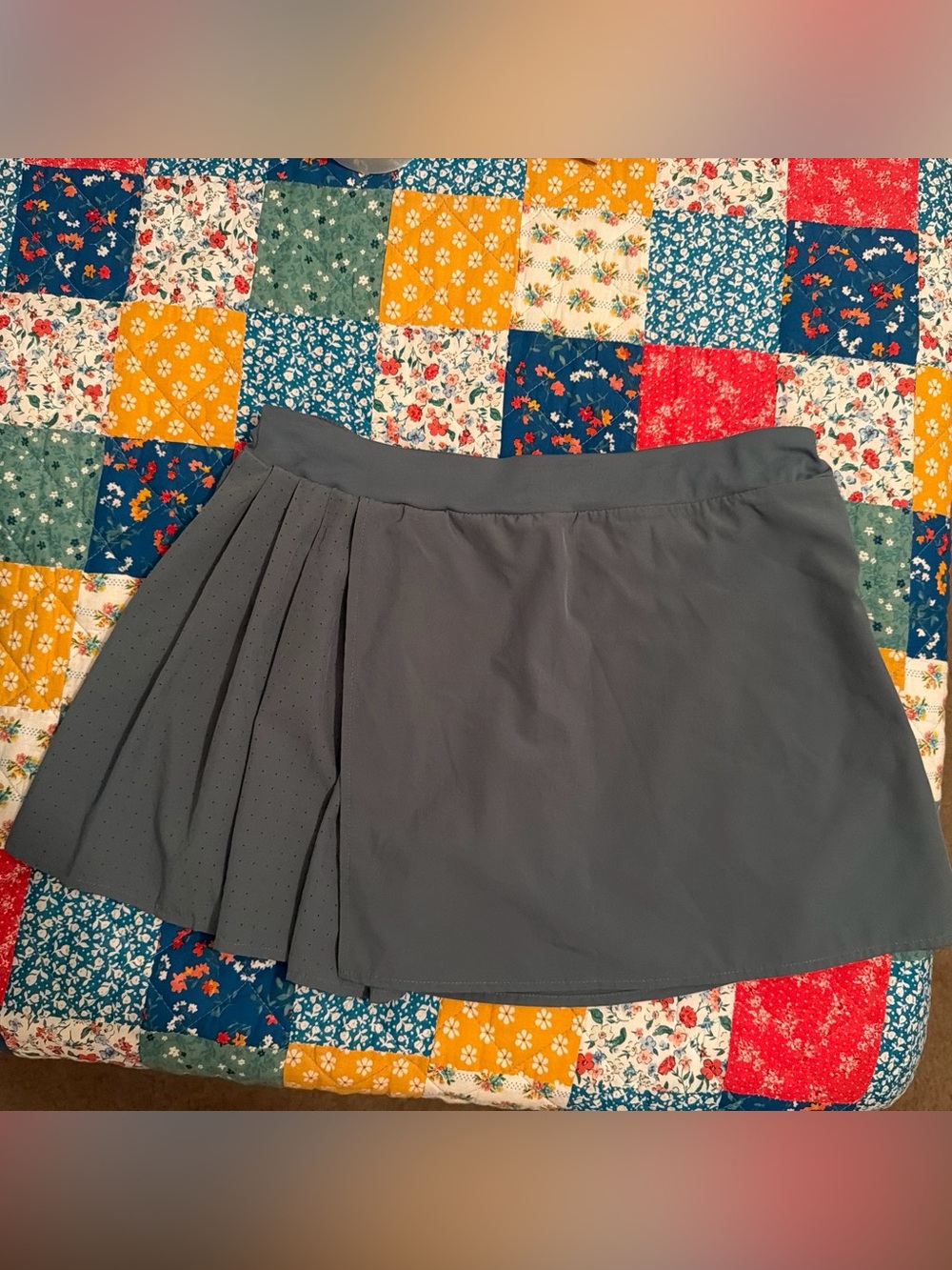Avia Olive Green Athletic Skort with Pleated Panel